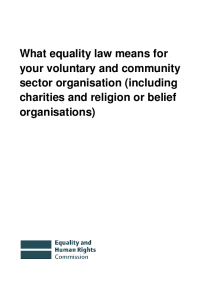 What equality law means for your voluntary & community sector organisation